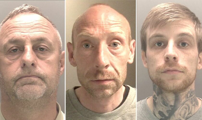 Three men jailed after riots - as mugshots released