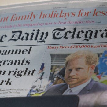 Copies of the Daily Telegraph on sale. Pic: REUTERS/Belinda Jiao/File Photo