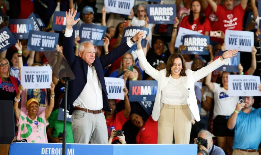 US-Wahlkampf: Harris und Walz sprechen in zwei bedeutsamen Swing-States