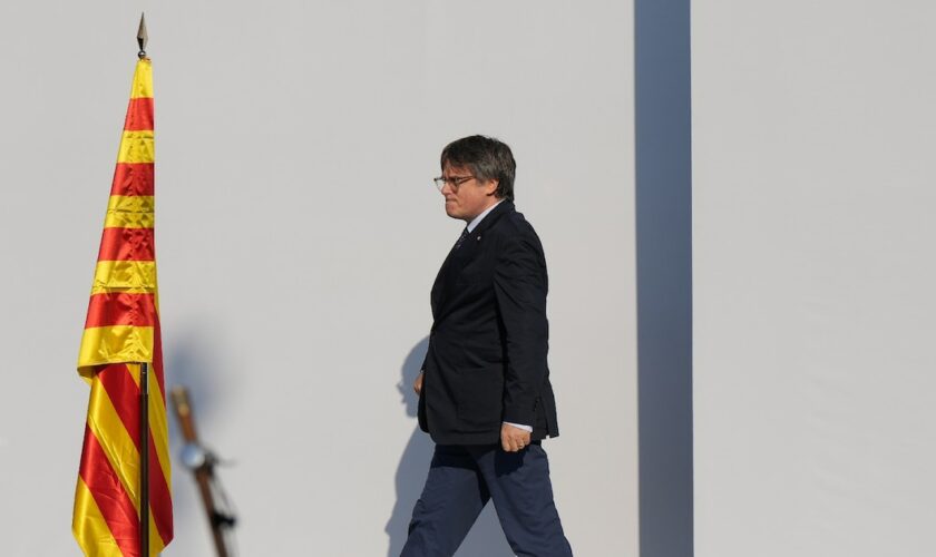 Carles Puigdemont à Barcelone, en Espagne, le 8 août 2024