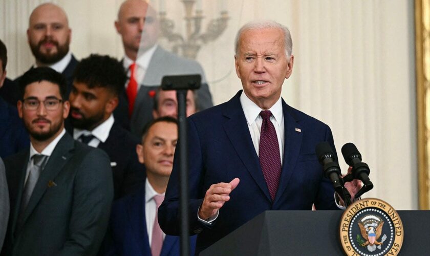 President Biden asks for direction during Rangers' World Series celebration at White House: 'What am I doing?'