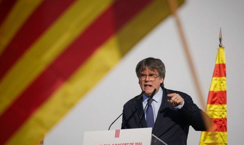 Nach der Rede verschwand Puigdemont von der Bildfläche. Die Polizei leitete eine Großfahndung ein. (Archivbild) Foto: Joan Mateu