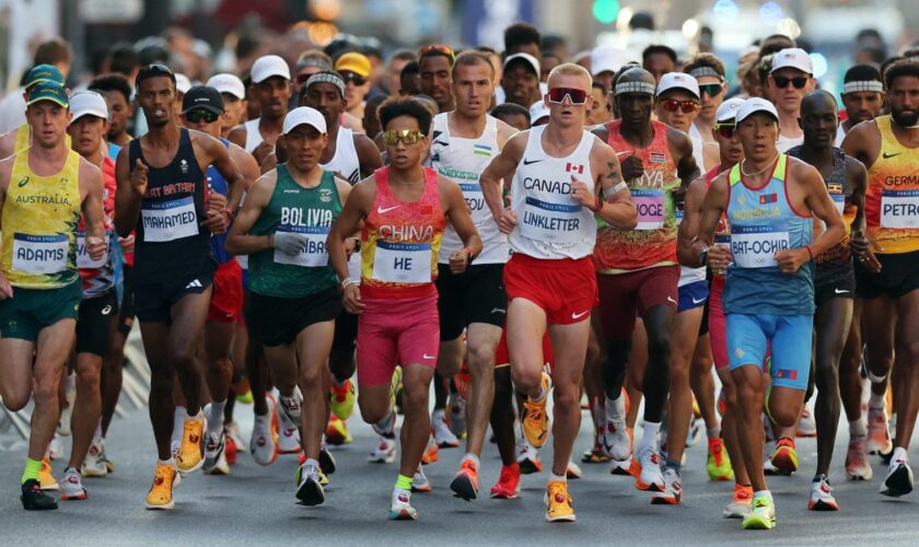 The Olympic men's marathon is under way. Pic: Reuters