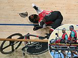 Olympic cycling event suspended after horror crash results in Kwesi Browne leaving Velodrome National on a stretcher