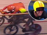 Team GB's Ollie Wood appears to be HEADBUTTED by Dutch rival before crashing painfully to the track in the men's madison final - and claims the nasty wipeout was like being 'rear-ended by lorry'