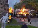 Police vans petrol bombed and officers injured in youngsters' violent 'nationalist' riots in Londonderry