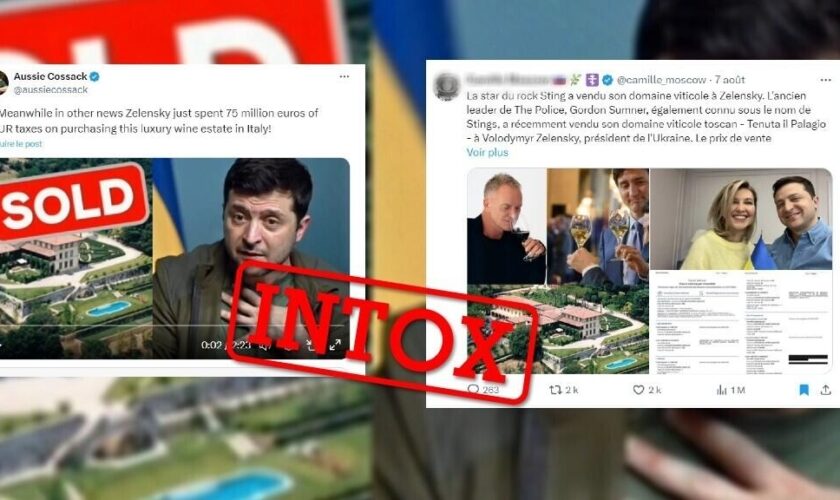 La villa de Sting devient la 23e résidence faussement attribuée à Zelensky par la propagande russe