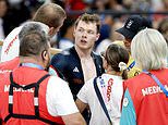 Team GB star Jack Carlin is treated by medics after horror 30pm crash denies him chance of Olympic medal in the latest accident involving British riders