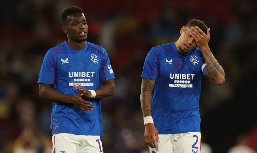 Rangers exit Champions League qualifier as manager brands red card ‘worst decision I have seen in football’