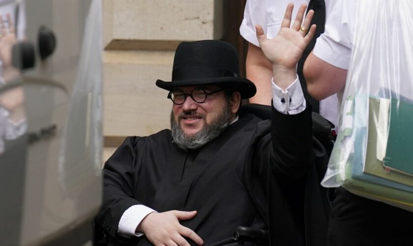 Nicholas Rossi departs Edinburgh Sheriff and Justice of the Peace Court after an extradition hearing. Rossi has been fighting extradition to the US over rape allegations. Picture date: Wednesday July 12, 2023.