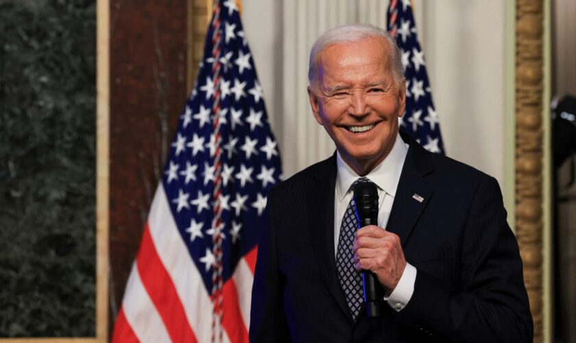 „Ich bin auf der Suche nach einem Job“, scherzt ein gut gelaunter Biden