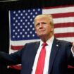 Donald Trump at the campaign event in Montana. Pic: AP