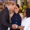 Harry and Meghan meet Colombia's vice president Francia Marquez. Pic: Reuters