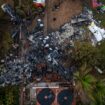 10 August 2024, Brazil, Vinhedo: Debris lies at the site of a plane crash in the Brazilian state of Sao Paulo (aerial view by drone). The Brazilian authorities are trying to find out exactly what caused the plane crash the day before, in which all 61 people on board died. Pic: AP