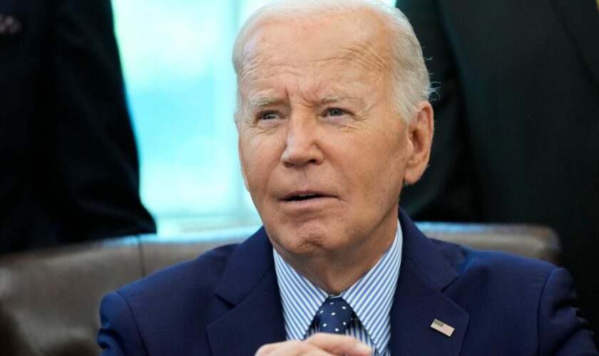 President Joe Biden in the Oval Office on 16 August. Pic: AP