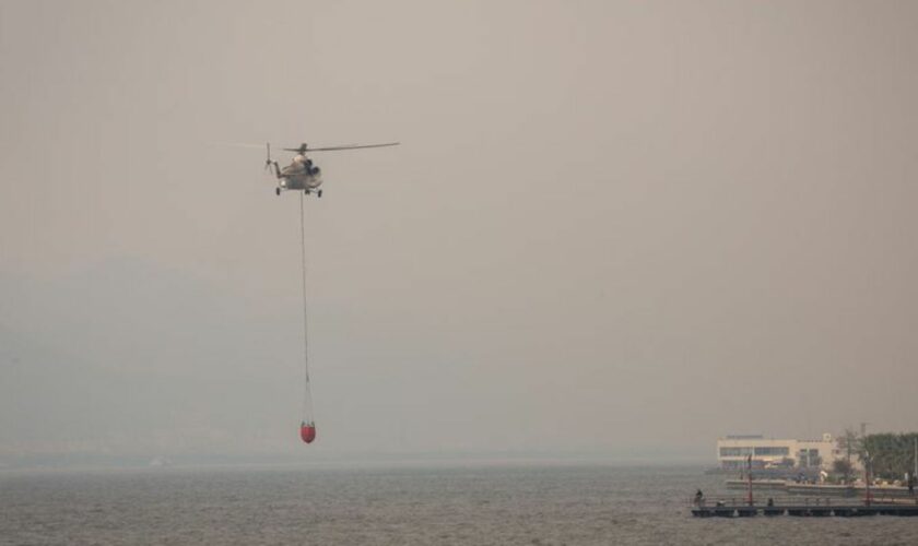 Tausende Einsatzkräfte bemühen sich, den Waldbrand bei Izmir unter Kontrolle zu bekommen. Foto: Tolga Ildun/ZUMA Press Wire/dpa