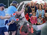 Royal rumble! Kate and Wills enjoy a Nerf battle with Louis, George and Charlotte as Louis yells 'Nerf or nothing, let's do this!' amid the toy guns and smoke bombs and playful Princess of Wales herself gets involved in fun shoot-out