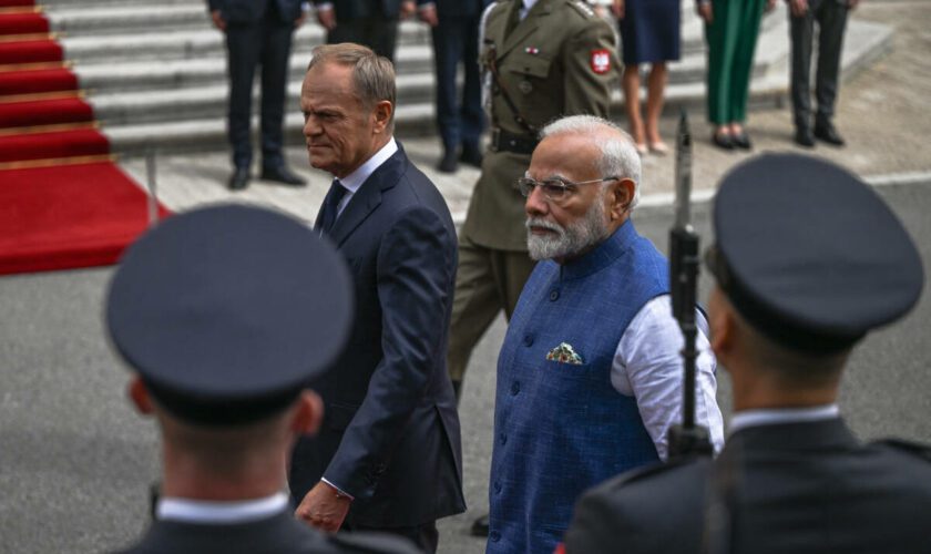 Le Premier ministre indien Narendra Modi est arrivé en Ukraine pour une visite historique