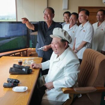 Kim Jong Un watches on as North Korea tests new exploding drones