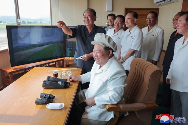 Kim Jong Un watches on as North Korea tests new exploding drones