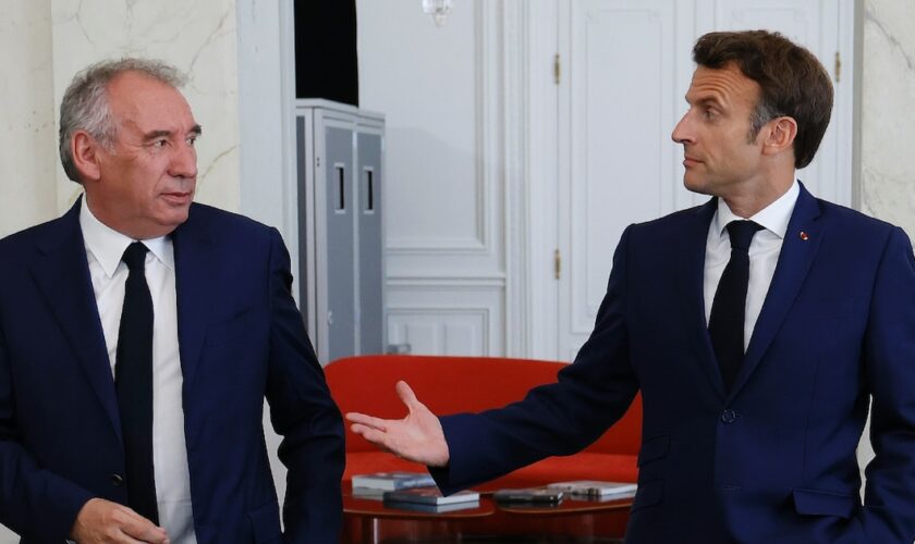 Francois Bayrou reçu à l'Elysée par Emmanuel Macron, à Paris le 21 juin 2022