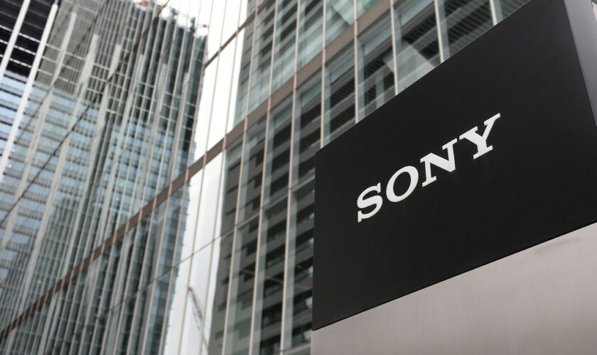 Logo Sony à son siège de Tokyo le 14 mai 2014