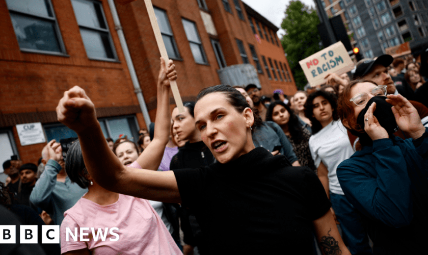 Anti-racism protesters rally after week of riots