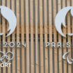 The logos of the Paris Olympic and Paralympic Games on display