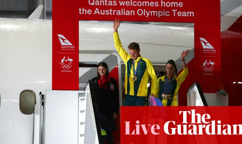 Australia politics live: PM welcomes home Olympic team; Linda Reynolds’ defamation trial against Brittany Higgins to continue