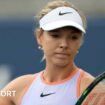 Katie Boulter of Great Britain reacts to a lost point against Jessica Bouzas Maneiro