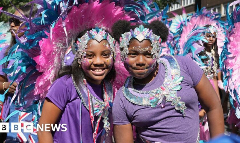 Children's joy at Notting Hill Carnival parade