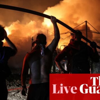 Greek minister says wildfires reduced to ‘scattered hotspots’ – live updates