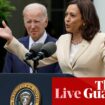 Harris set for joint rally with Biden after administration announces lower prices for popular medicines – live