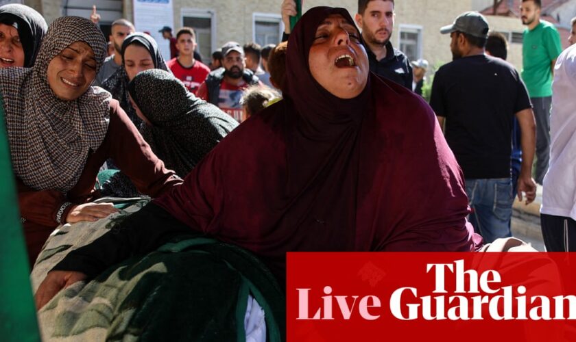 Israel-Gaza war live: dozens reported dead after Israeli strike on Gaza school