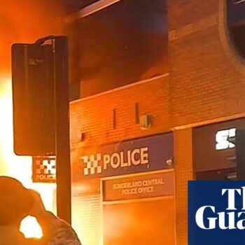 Police station set on fire in Sunderland as UK unrest rolls on