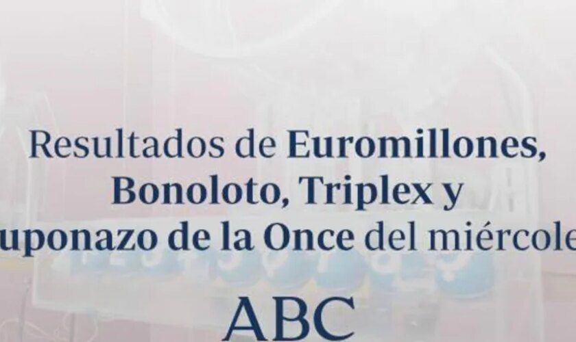 Resultados de La Bonoloto, Triplex y Cupón diario de la Once del miércoles, 31 de julio de 2024