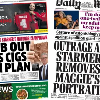 The Papers: Anger at PM's 'cigs ban plan' and removal of 'Maggie's portrait'