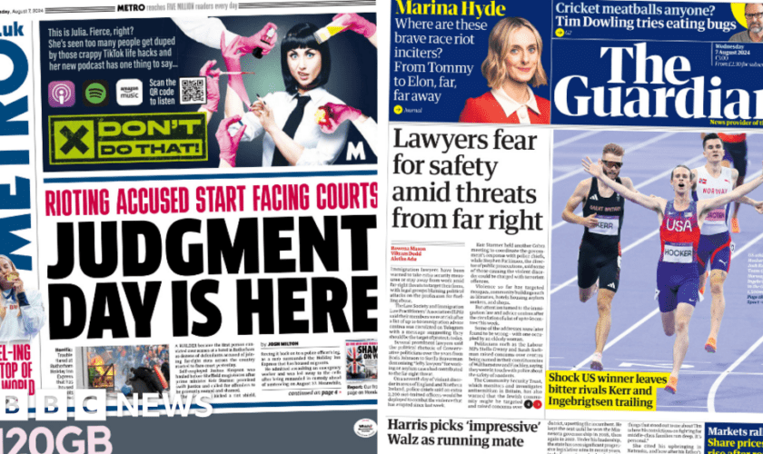 The Papers: 'Judgment day is here' and 'lawyers fear for safety'