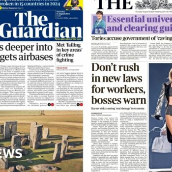 The papers:  'Bumper pay deal' and sweet maker goes salty