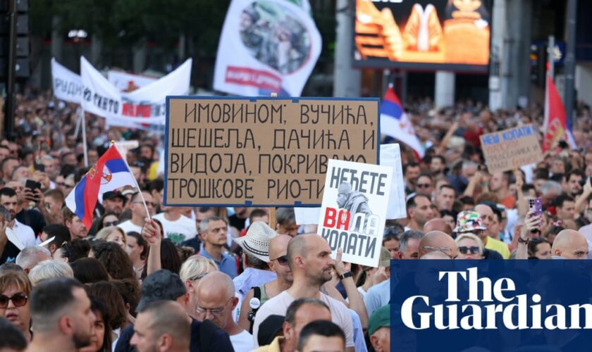 Thousands of Serbians protest in Belgrade against lithium mine