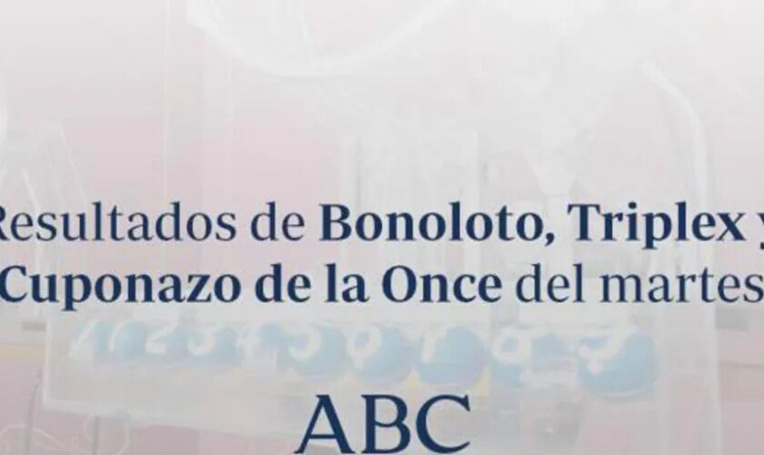 Todos los resultados de las loterías que se celebran hoy martes, 13 de agosto de 2024: Euromillones, Bonoloto, Triplex y Cuponazo de la Once