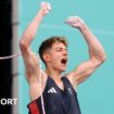 Toby Roberts of Great Britain celebrates