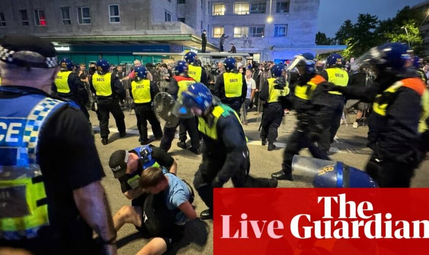 UK riots live: Archbishop says rioters ‘defile the flag’ after violence continues for seventh night