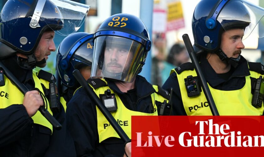 UK riots live: police braced for more far-right unrest amid reports of 30 planned gatherings