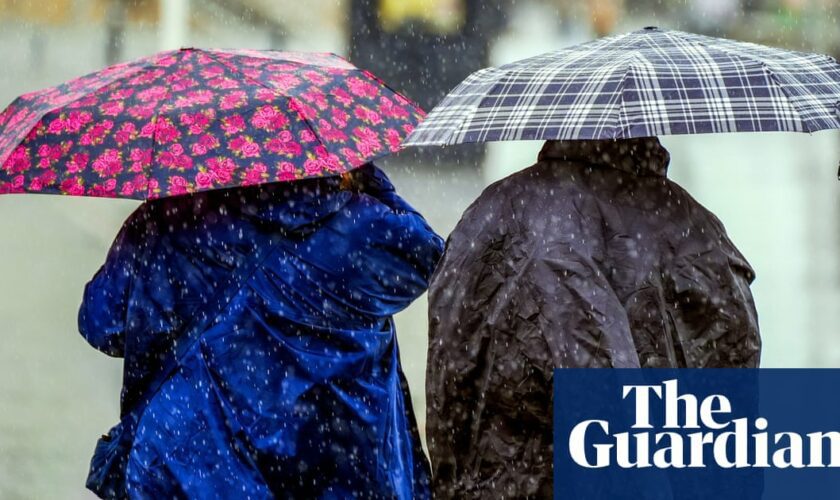 Up to 70mm of rain could fall in parts of south-east England