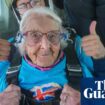 ‘I don’t do fear’: 102-year-old woman becomes Britain’s oldest skydiver