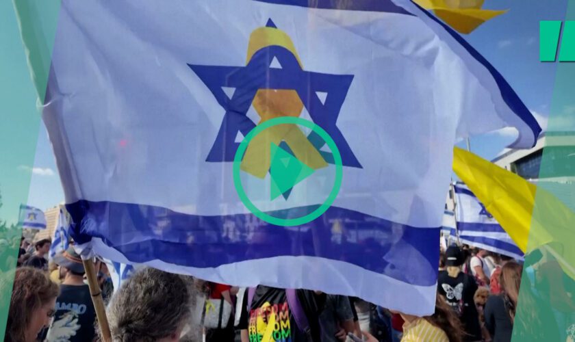 En Israël, ce ruban jaune était partout dans les manifestations contre Netanyahu