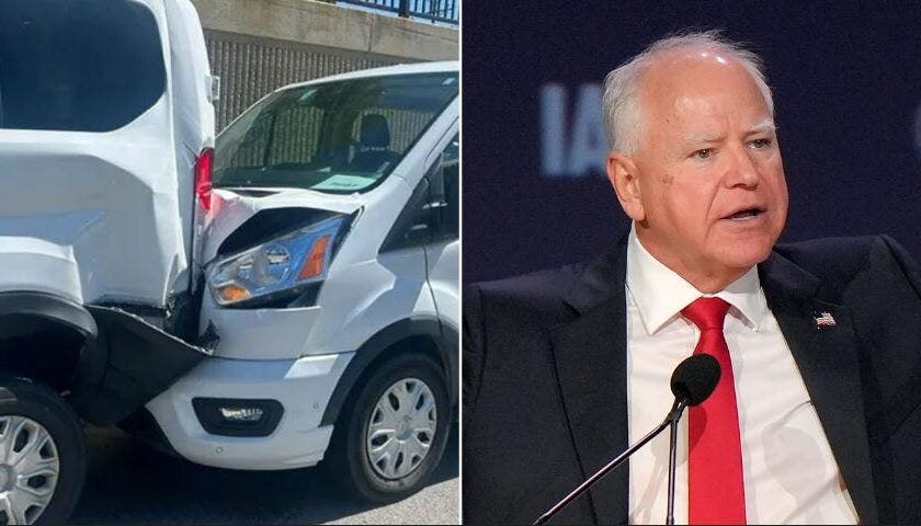 Walz’s motorcade involved in a crash on the way to a campaign stop, with a 'few minor injuries'