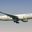 A Cathay Pacific Airbus A350 is shown. File pic