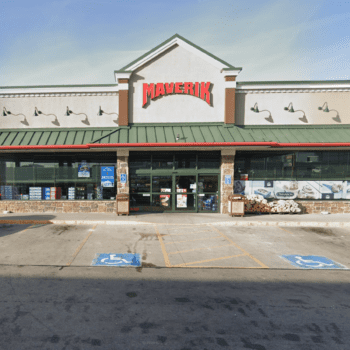 The young boy was alone in a parked car outside a Maverik store, in Utah. Pic: Google Maps